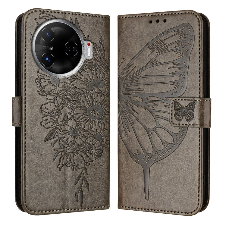 For Tecno Camon 30 Pro Embossed Butterfly Leather Phone Case
