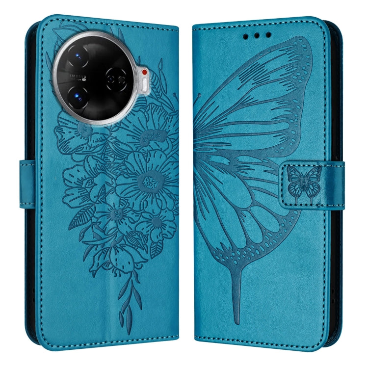 For Tecno Camon 30 Pro Embossed Butterfly Leather Phone Case