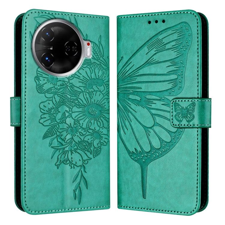For Tecno Camon 30 Pro Embossed Butterfly Leather Phone Case