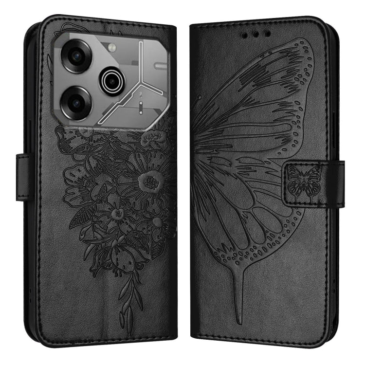 For Tecno Pova 6 Neo Embossed Butterfly Leather Phone Case