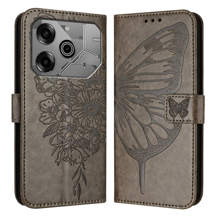 For Tecno Pova 6 Neo Embossed Butterfly Leather Phone Case