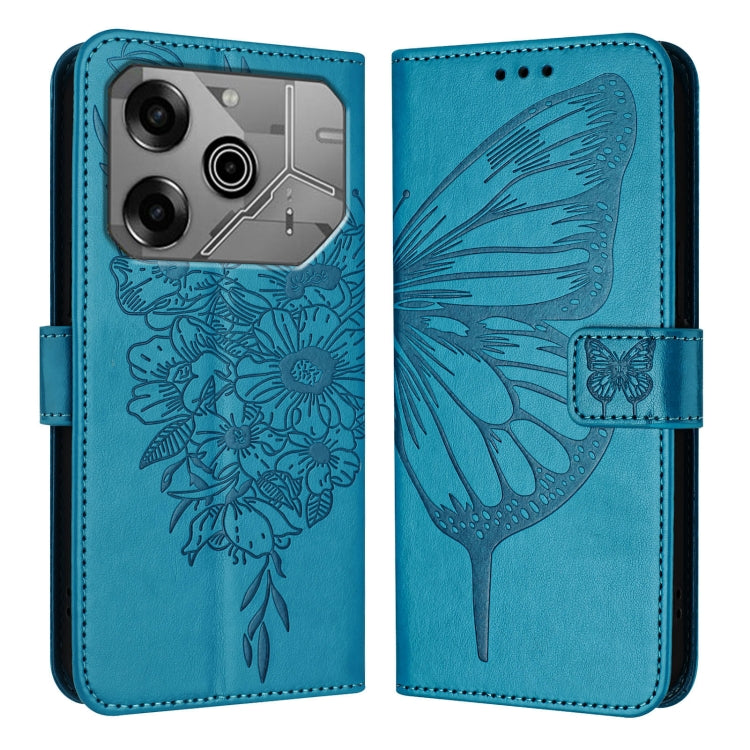 For Tecno Pova 6 Neo Embossed Butterfly Leather Phone Case