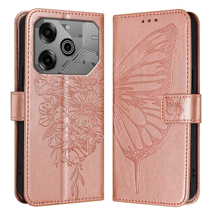For Tecno Pova 6 Neo Embossed Butterfly Leather Phone Case