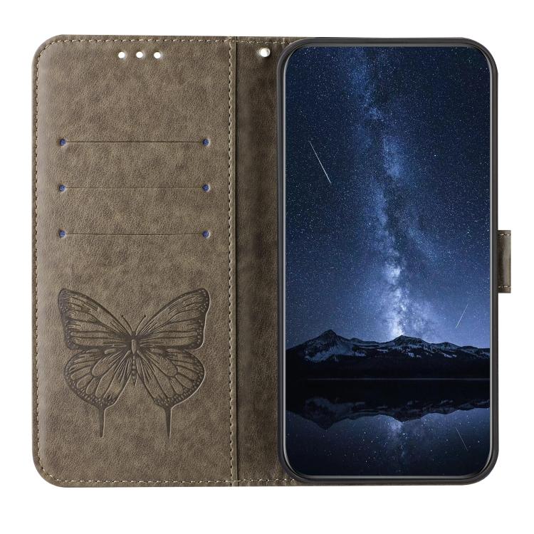 For Tecno Camon 15 Embossed Butterfly Leather Phone Case