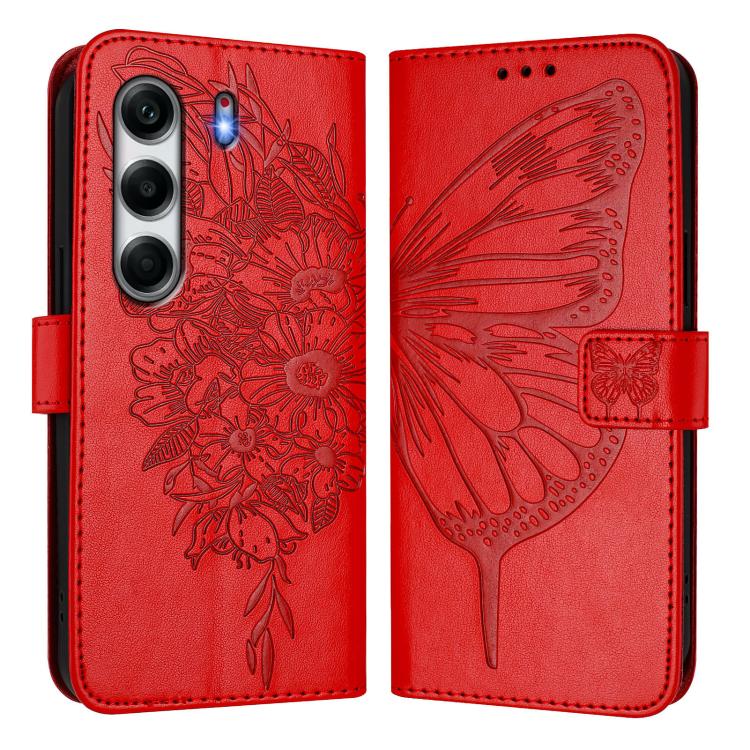 For Tecno Camon 40 Pro 4G Embossed Butterfly Leather Phone Case