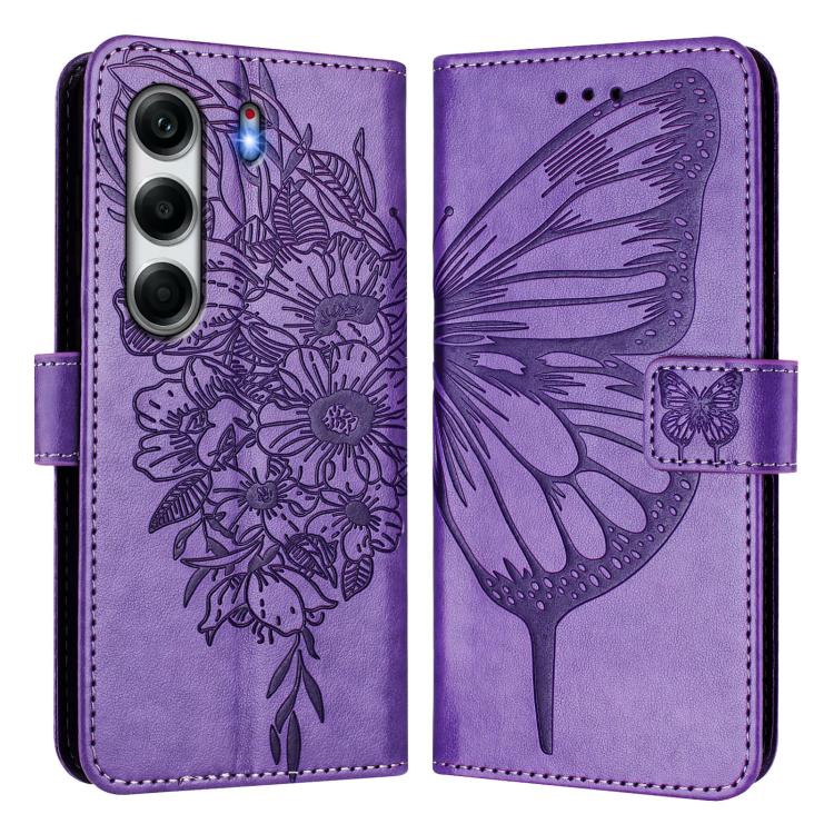 For Tecno Camon 40 Pro 4G Embossed Butterfly Leather Phone Case