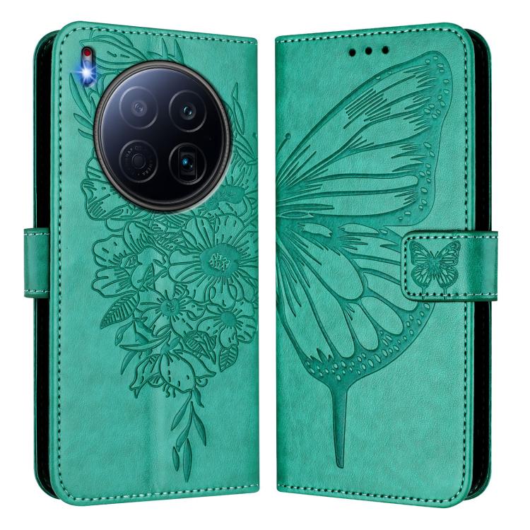 For Tecno Camon 40 Premier Embossed Butterfly Leather Phone Case
