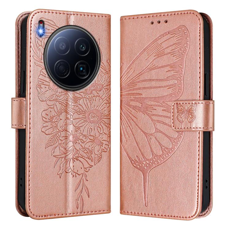 For Tecno Camon 40 Premier Embossed Butterfly Leather Phone Case