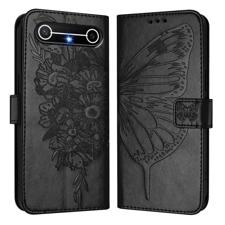 For Tenco Pova Slirm / Spark Slirm Embossed Butterfly Leather Phone Case