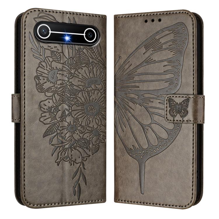 For Tenco Pova Slirm / Spark Slirm Embossed Butterfly Leather Phone Case