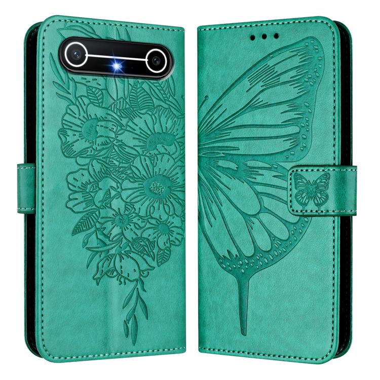 For Tenco Pova Slirm / Spark Slirm Embossed Butterfly Leather Phone Case