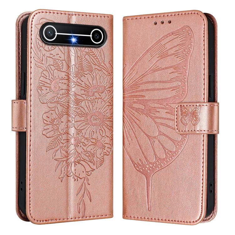 For Tenco Pova Slirm / Spark Slirm Embossed Butterfly Leather Phone Case