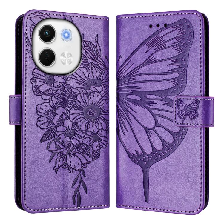 For Tecno Spark 30 5G / 6 Neo 5G Embossed Butterfly Leather Phone Case