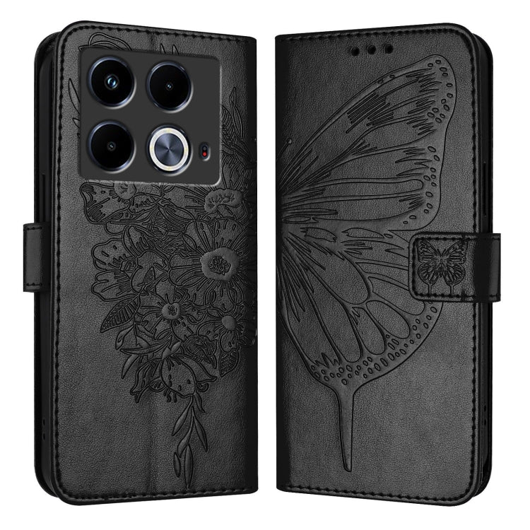 For Infinix Note 40 5G Embossed Butterfly Leather Phone Case