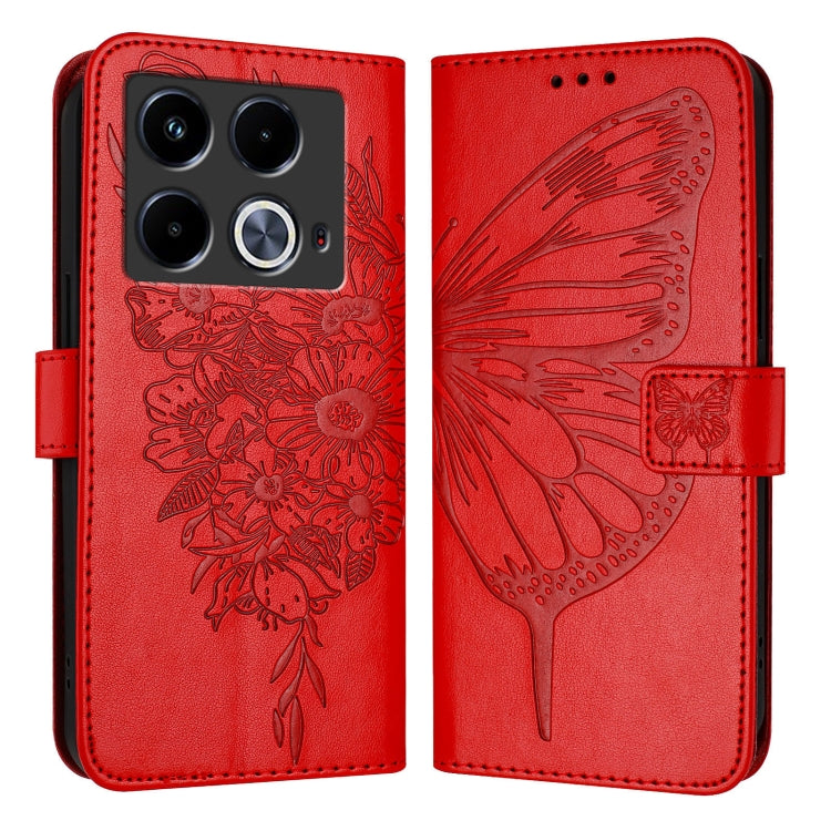 For Infinix Note 40 5G Embossed Butterfly Leather Phone Case