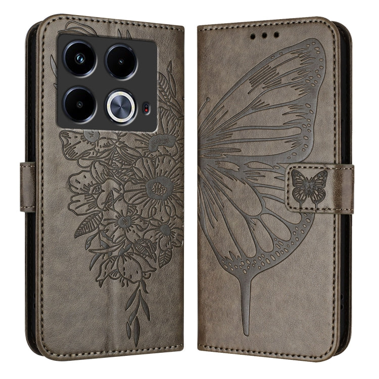 For Infinix Note 40 5G Embossed Butterfly Leather Phone Case