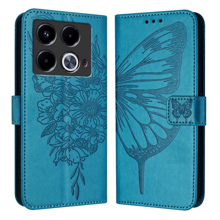 For Infinix Note 40 5G Embossed Butterfly Leather Phone Case