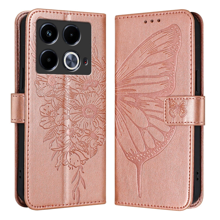 For Infinix Note 40 5G Embossed Butterfly Leather Phone Case