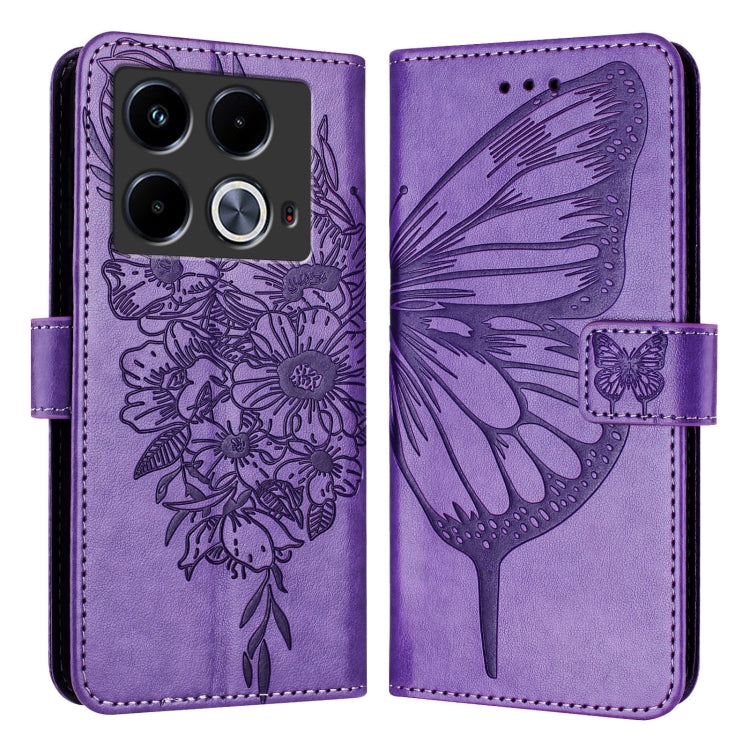 For Infinix Note 40 5G Embossed Butterfly Leather Phone Case