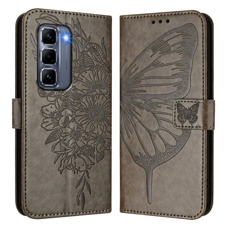 For Infinix Hot 50 Pro+ 4G Embossed Butterfly Leather Phone Case