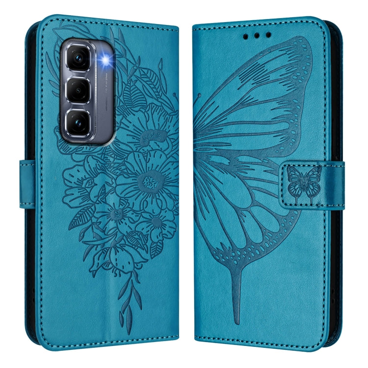 For Infinix Hot 50 Pro+ 4G Embossed Butterfly Leather Phone Case
