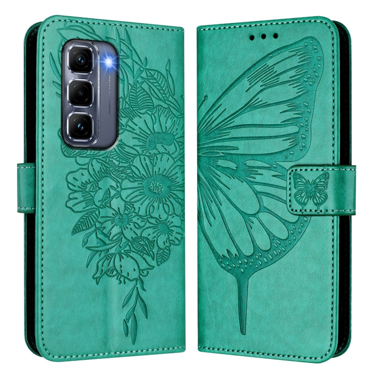 For Infinix Hot 50 Pro+ 4G Embossed Butterfly Leather Phone Case