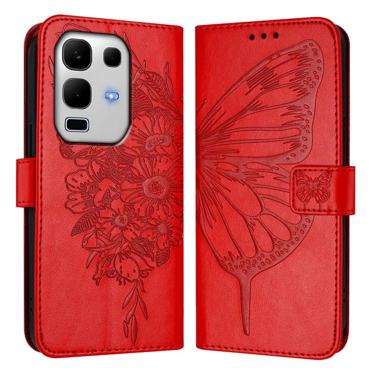 For Infinix Note 50s Embossed Butterfly Leather Phone Case