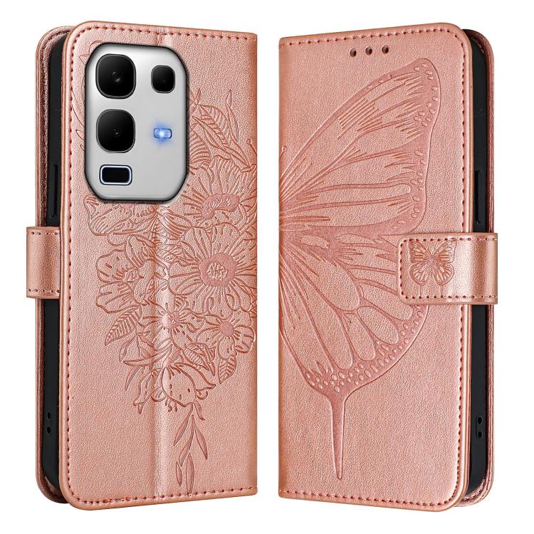 For Infinix Note 50s Embossed Butterfly Leather Phone Case