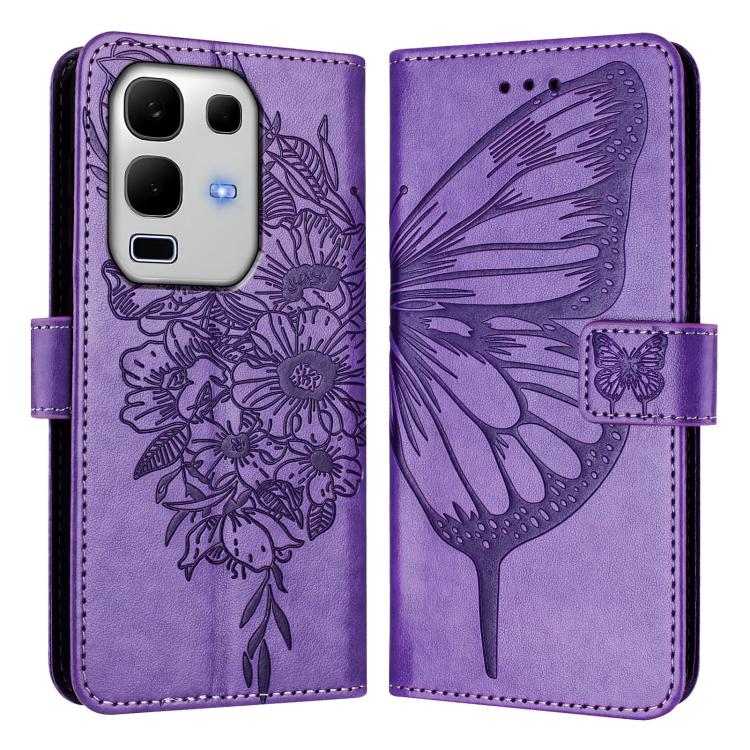 For Infinix Note 50s Embossed Butterfly Leather Phone Case