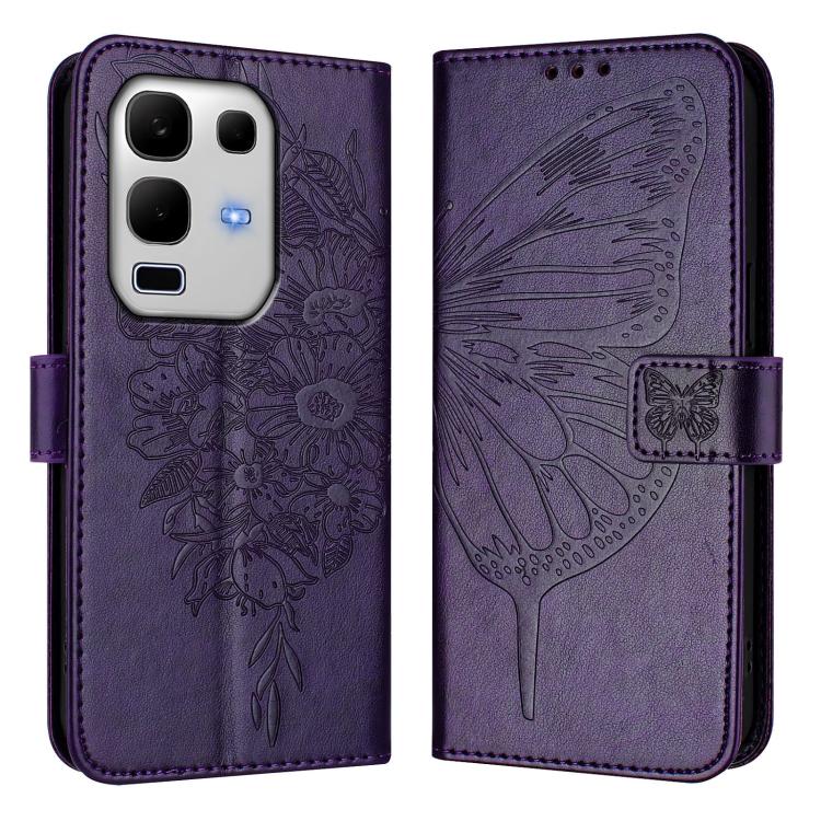 For Infinix Note 50s Embossed Butterfly Leather Phone Case