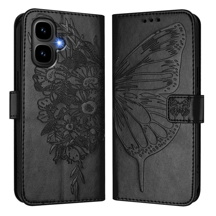 For Infinix Smart 10 4G / Tecno Pop 10 Embossed Butterfly Leather Phone Case