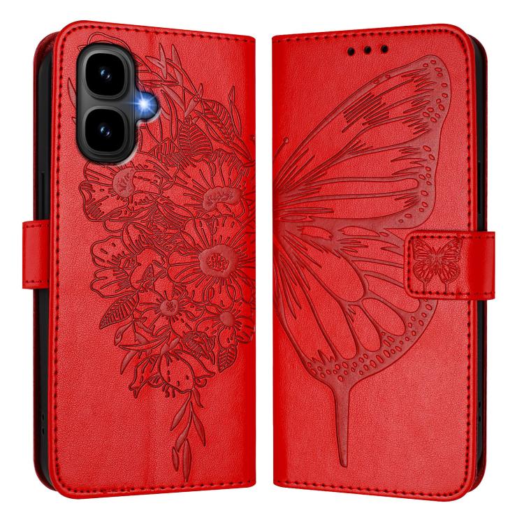 For Infinix Smart 10 4G / Tecno Pop 10 Embossed Butterfly Leather Phone Case