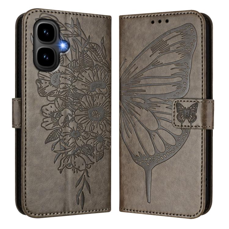 For Infinix Smart 10 4G / Tecno Pop 10 Embossed Butterfly Leather Phone Case