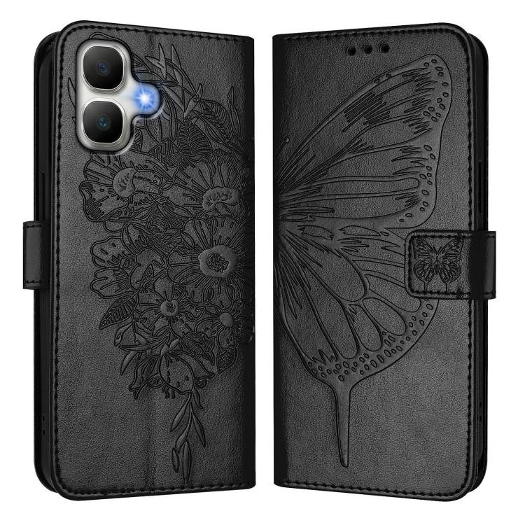 For Infinix Smart 20 4G X6840 Embossed Butterfly Leather Phone Case