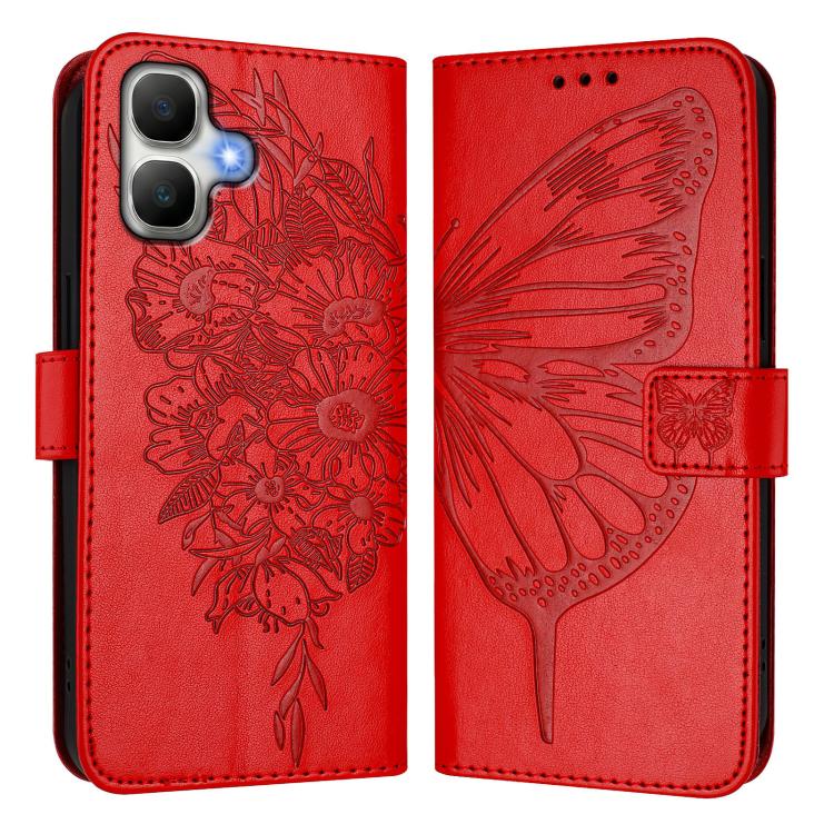 For Infinix Smart 20 4G X6840 Embossed Butterfly Leather Phone Case