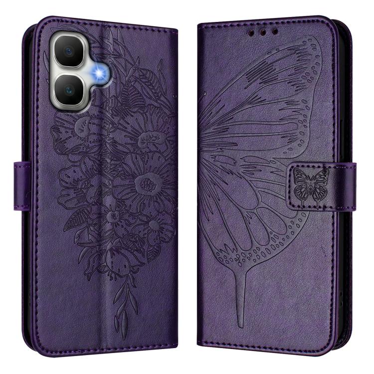 For Infinix Smart 20 4G X6840 Embossed Butterfly Leather Phone Case