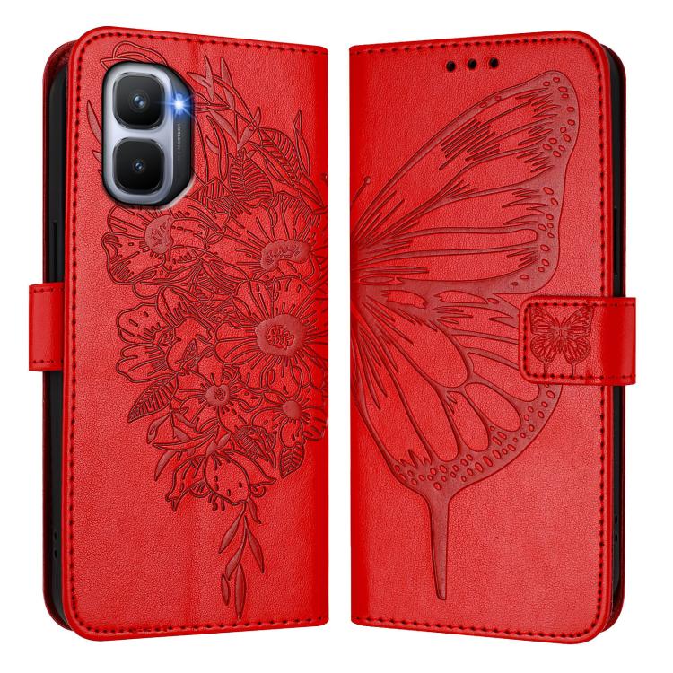 For Infinix GT 50 Pro 5G Embossed Butterfly Leather Phone Case
