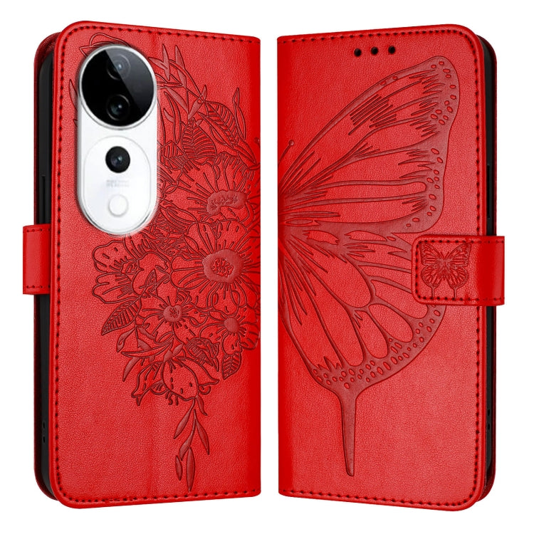 For vivo S19 Pro Embossed Butterfly Leather Phone Case