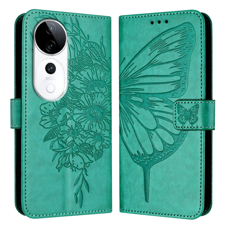 For vivo S19 Pro Embossed Butterfly Leather Phone Case
