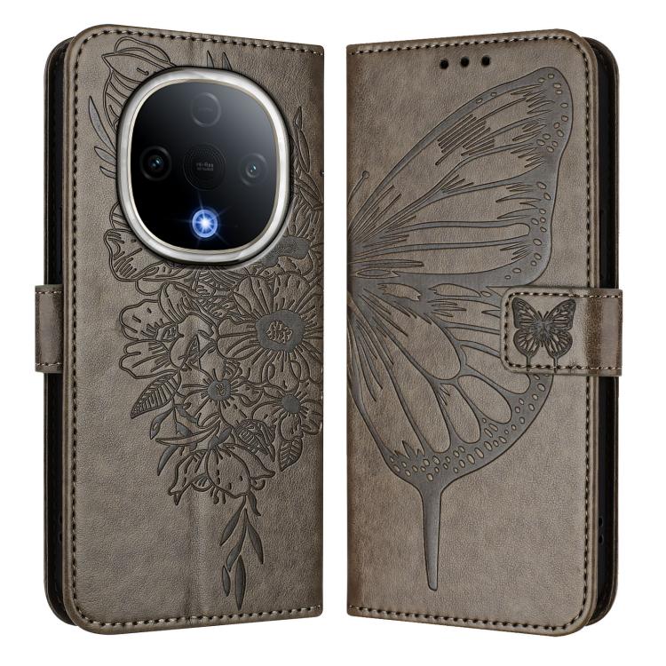 For vivo Y300 Embossed Butterfly Leather Phone Case