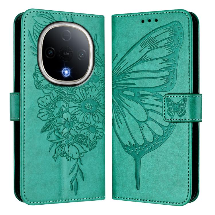 For vivo Y300 Embossed Butterfly Leather Phone Case