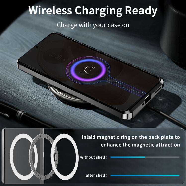 For Motorola Edge 50 Ultra Frosted Metal MagSafe Magnetic Phone Case