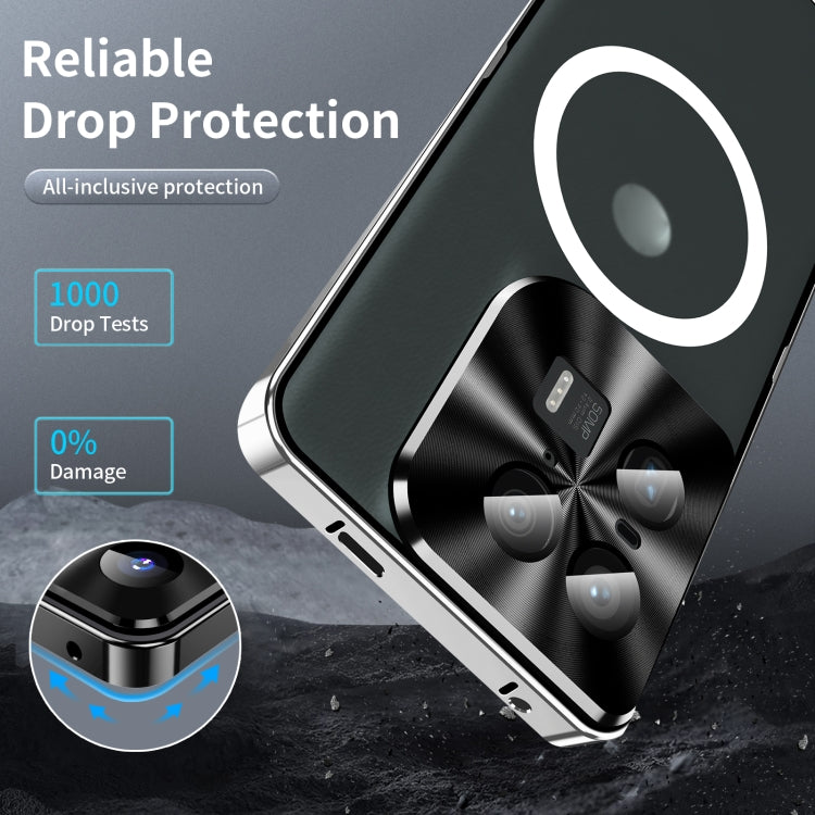 For Motorola Edge 50 Ultra Frosted Metal MagSafe Magnetic Phone Case