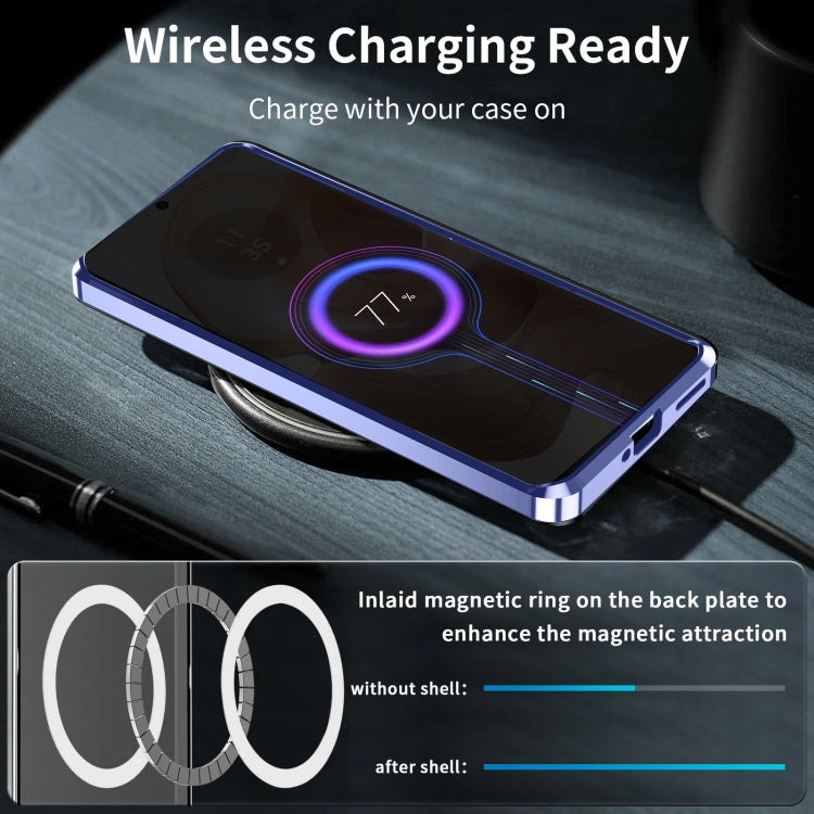 For Motorola Edge 50 Ultra Frosted Metal MagSafe Magnetic Phone Case