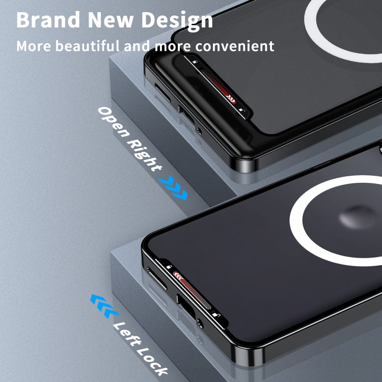 For Motorola Edge 50 Frosted Metal MagSafe Magnetic Phone Case