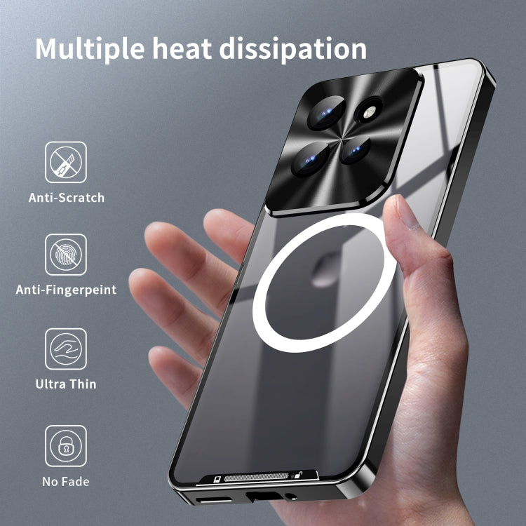 For Motorola Edge 50 Frosted Metal MagSafe Magnetic Phone Case