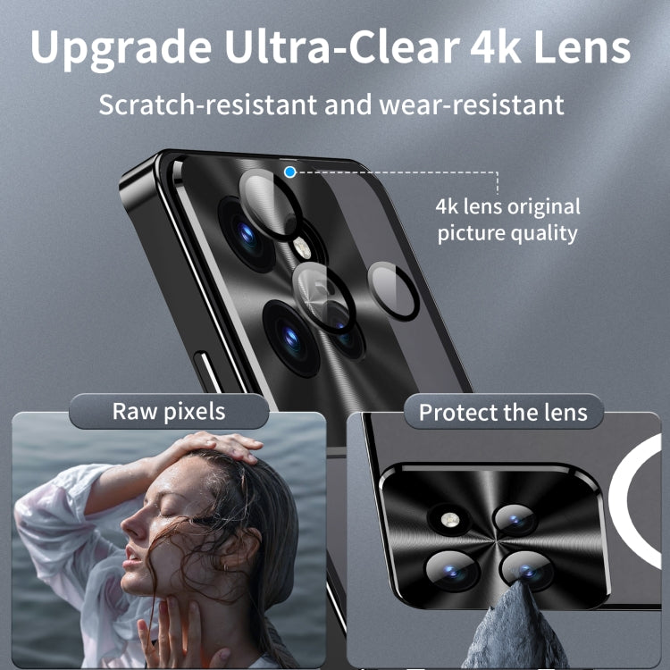 For Motorola Edge 50 Frosted Metal MagSafe Magnetic Phone Case