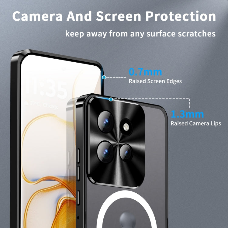 For Motorola Edge 50 Frosted Metal MagSafe Magnetic Phone Case