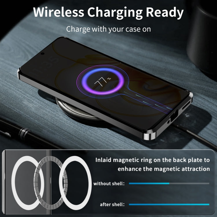 For Motorola Edge 50 Frosted Metal MagSafe Magnetic Phone Case