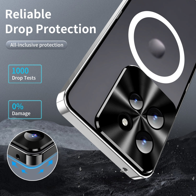 For Motorola Edge 50 Frosted Metal MagSafe Magnetic Phone Case